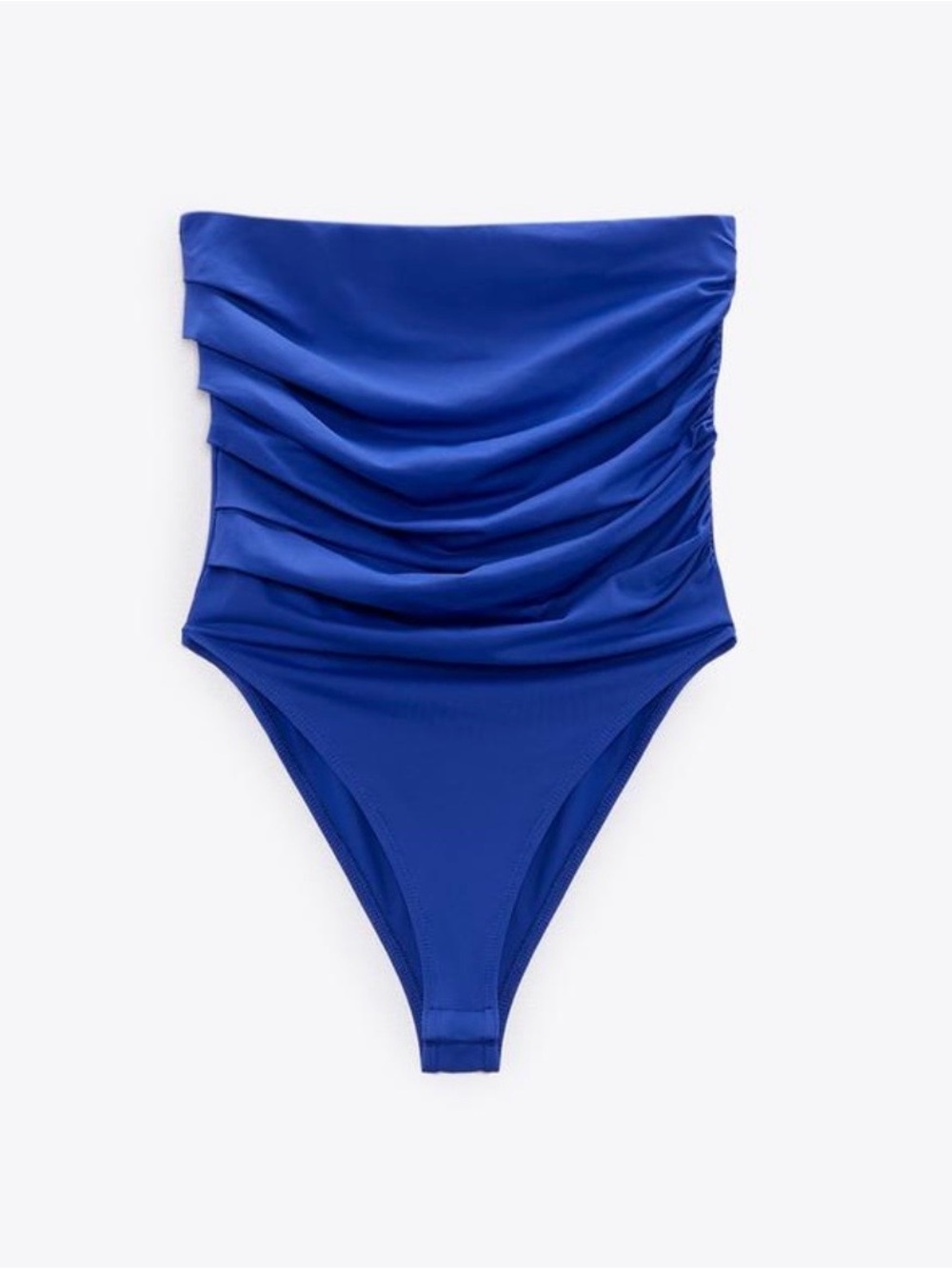 ZARA | Ruched Strapless Bodysuit